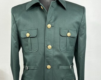 Green Safari Suit, Fabric, 2-Piece Wedding Outfit