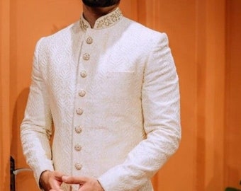 Sherwani for Men Indian Ethnic Traditional Partywear Marriage Wedding Sherwani Groom Outfit