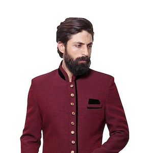 Sherwani for me Indian Stylish Ethnic Designer Partywear Banarasi Silk Indo Western Dress Sherwani men wedding outfit  indowestern