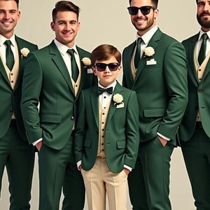 mens slim fit suit tailored mens Suit  For Men Green Coat Pant Wedding Outfit Tuxedo Jacket with Pant for Groomsman Gifts Dinner Party Wear