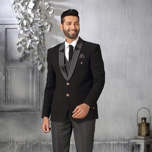 Black Tuxedo luxury menswear Formal Coat Pant suit for wedding  Groom Gift suit for  men wedding  party wear Beachwear Event wear jacket