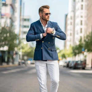 White double breasted blazer mens hotsell