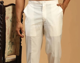 Men's Silk Trousers: Slim Fit Formal Party Wear