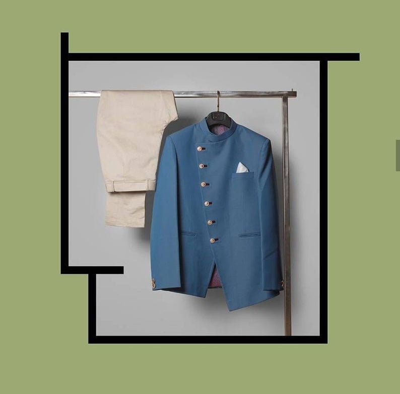 Slim Fit Coat Pant Suit With Pant Light 