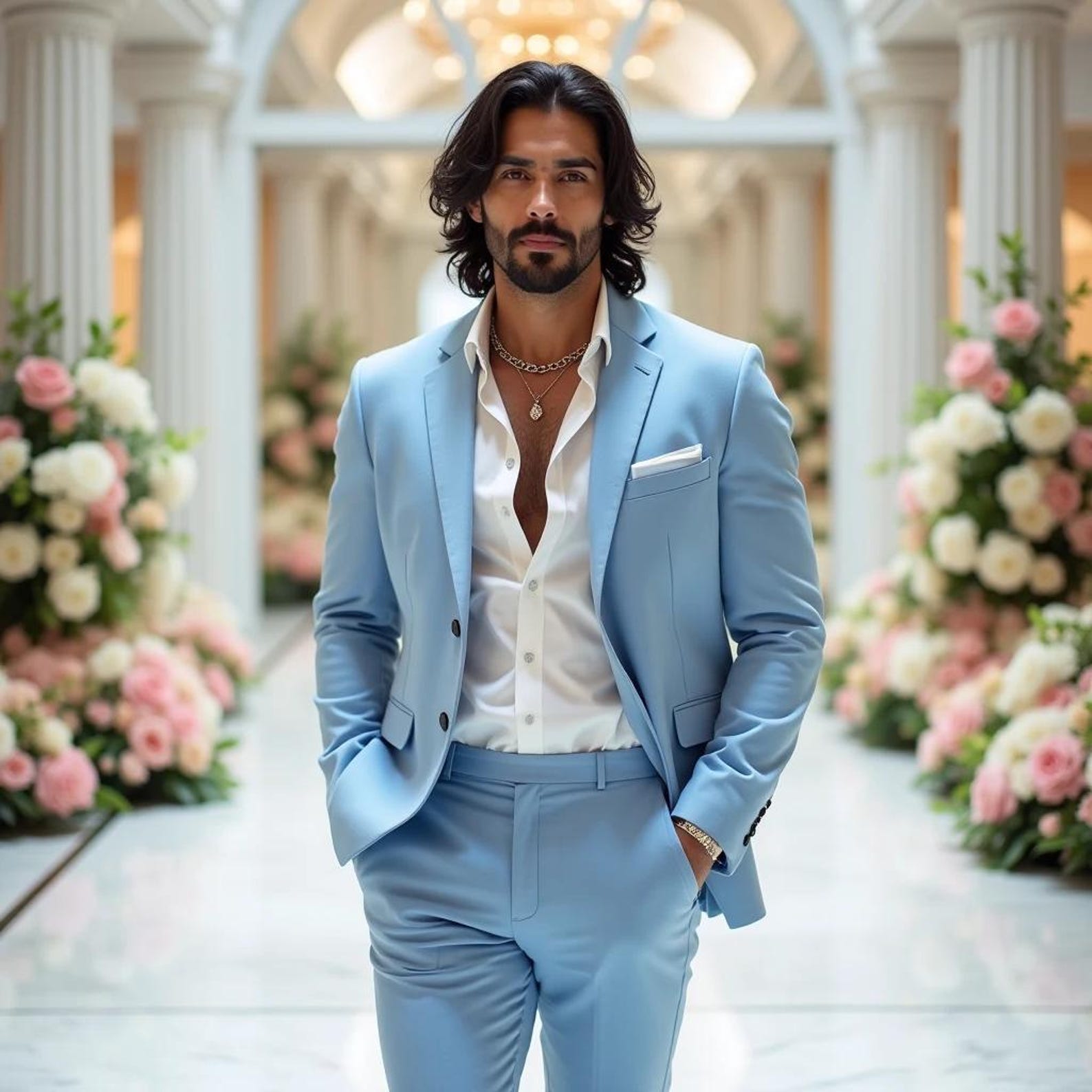Light Blue Wedding Suit: Slim Fit Tuxedo for Groomsmen - Etsy
