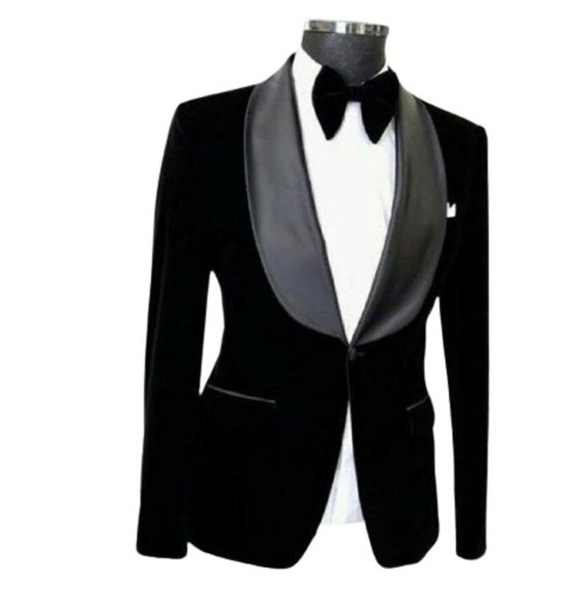 Tuxedo Jacket Men Black Velvet Luxury Elegant Stylish Velvet Etsy
