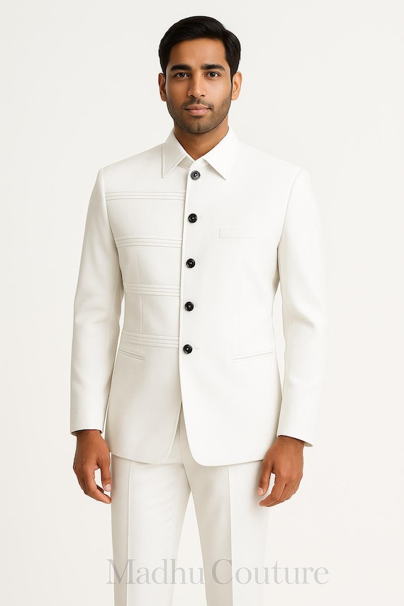 Buy White Safari Suit for Men Hunting Style Coat Pants Designer