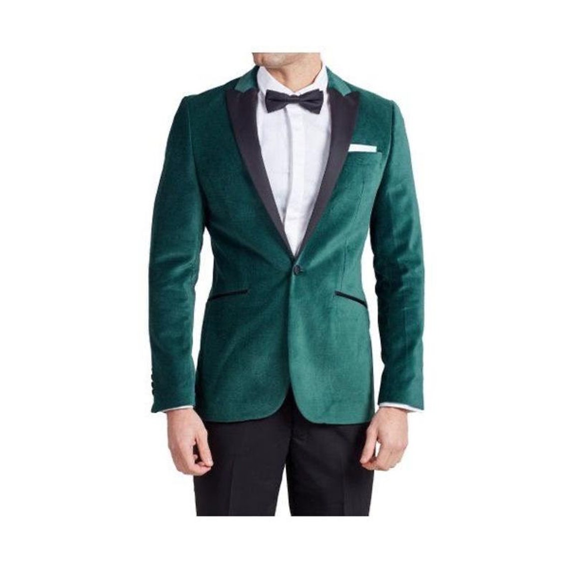Tuxedo Jacket For Men Green Stylish Elegant Velvet Blazer Etsy