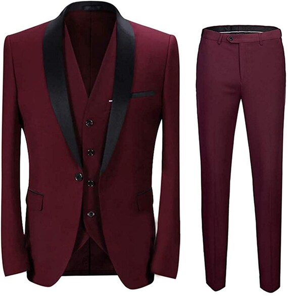 Designer Maroon Coat Pant Men Tuxedo Jacket, Tuxedo Coat for Men, Tuxedo Blazer One Button Body Fit Coat
