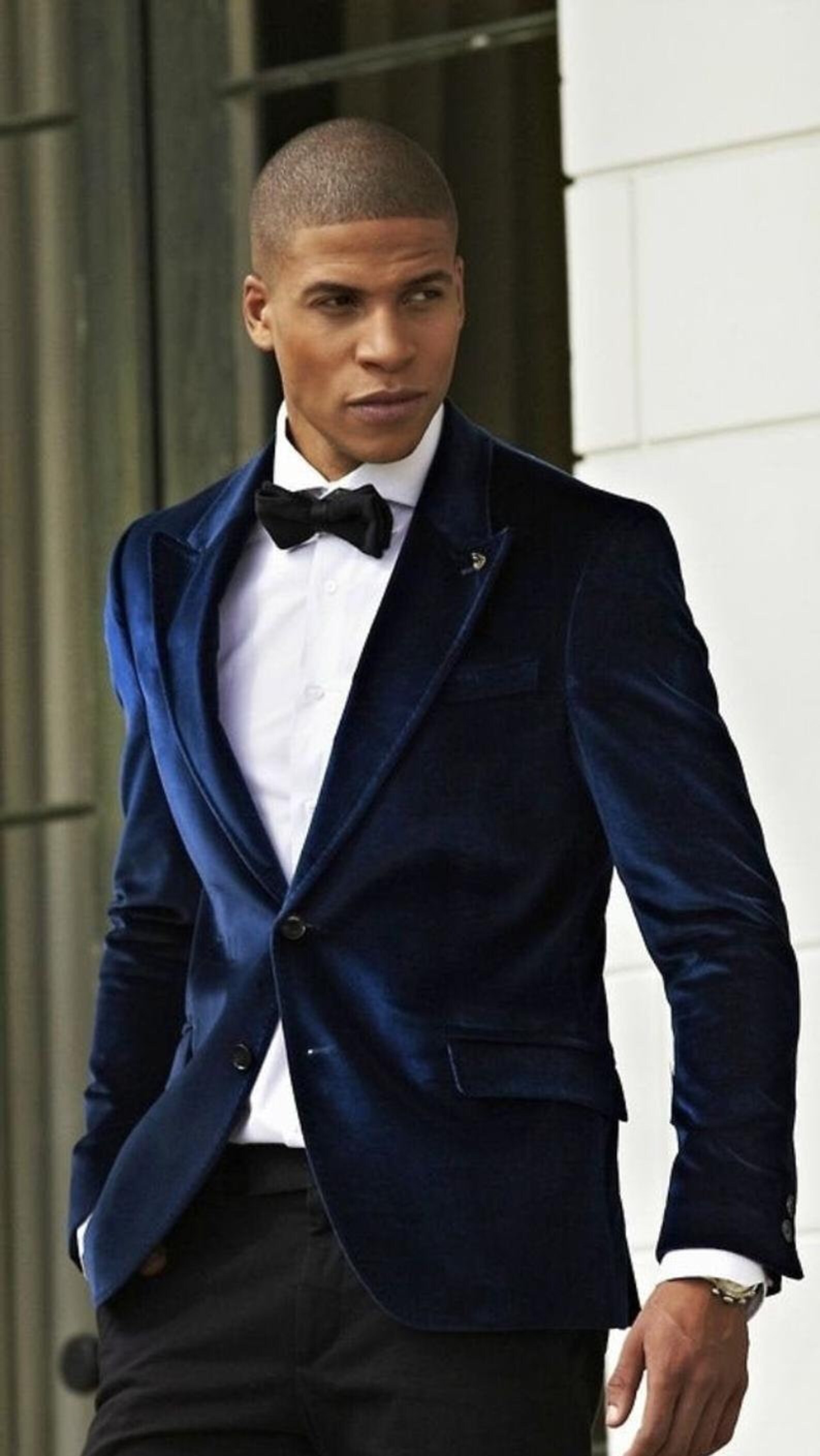 Men Tuxedo Jacket Navy Blue New Arrival Wedding Party Wear Etsy