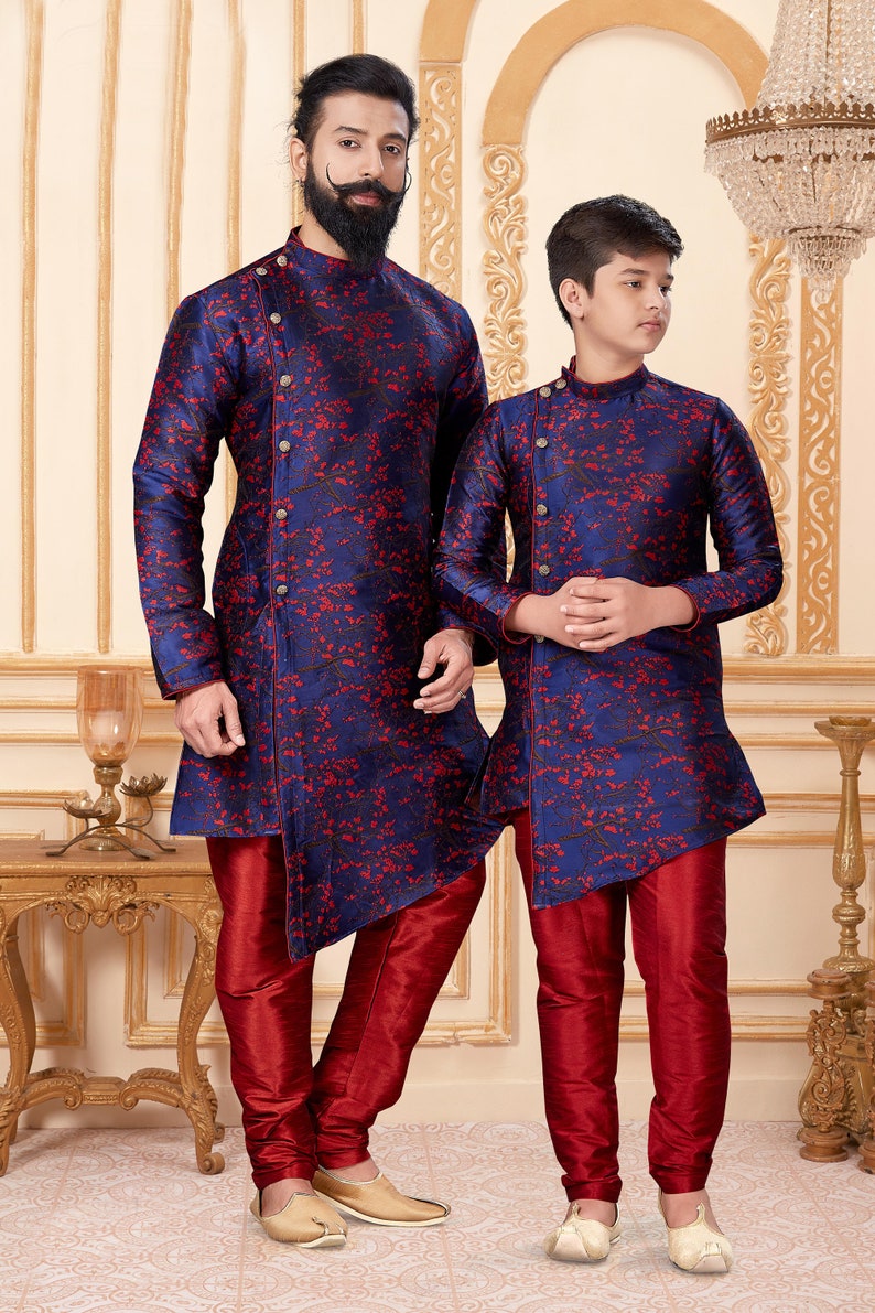 Indian Designer Sherwani Kurta Pajama Set Father Son Dress | Etsy