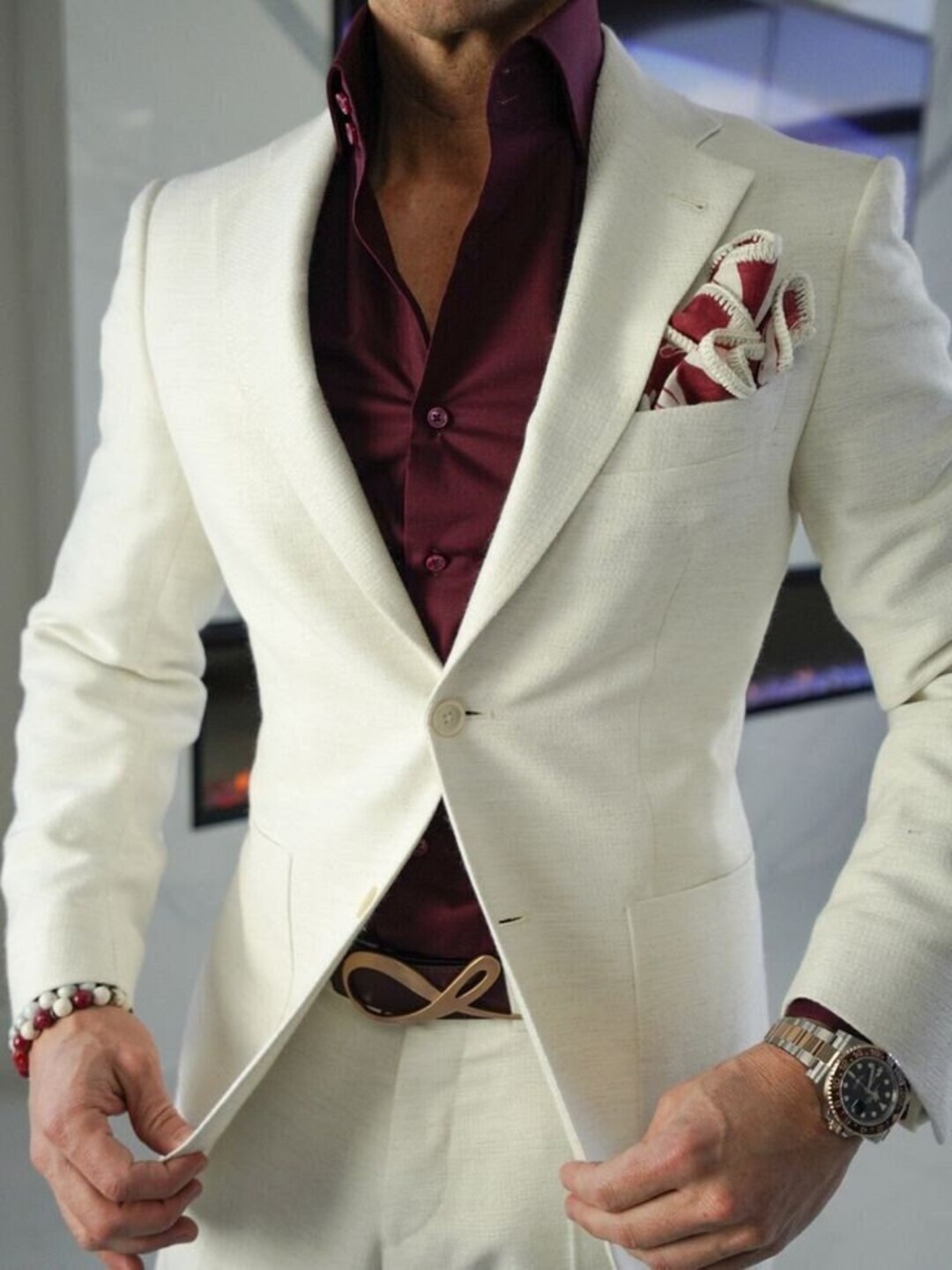 Sherwaniformen Designer White Coat Formal Fashion Wedding 3 Piece Groom