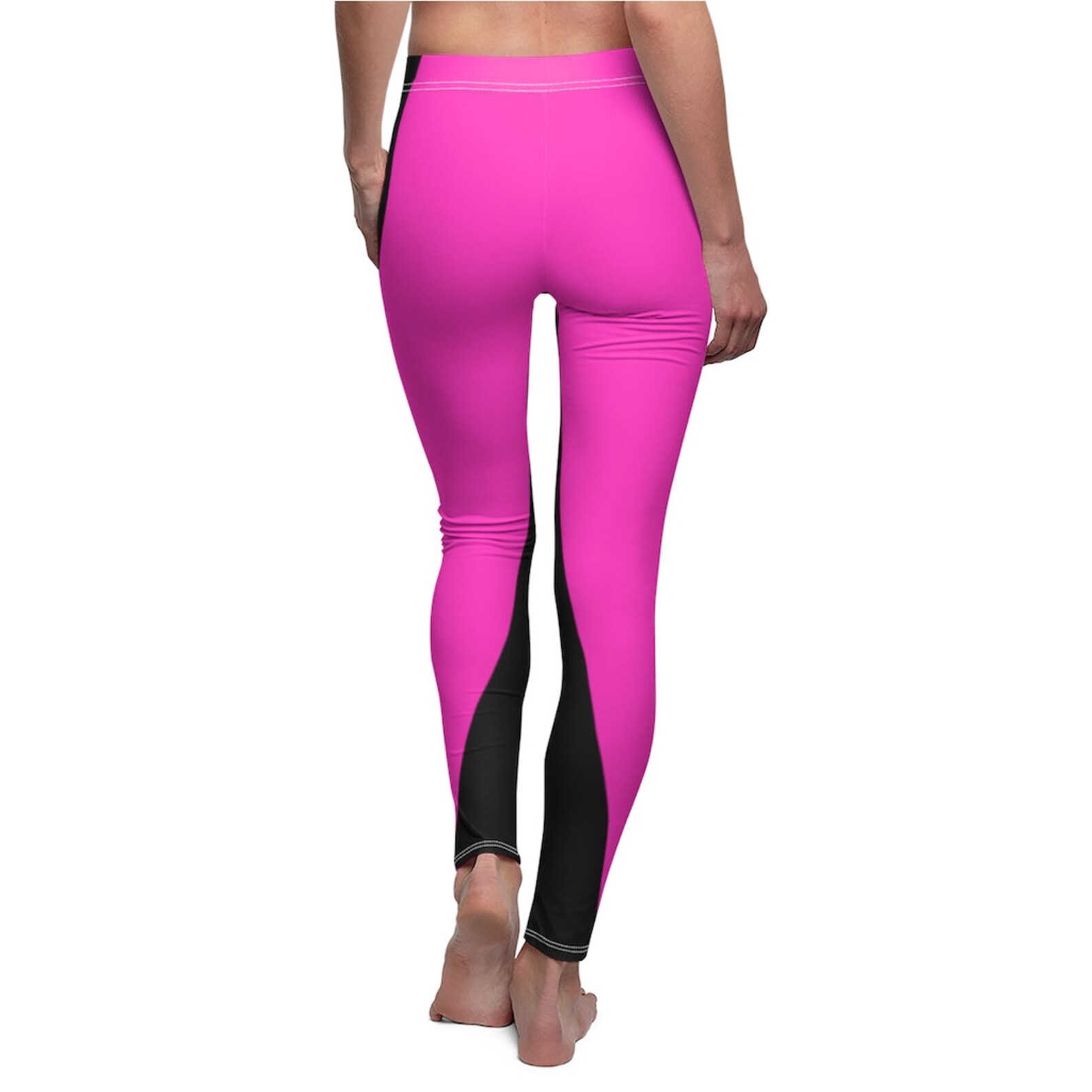 Pink and Black Slimming Yoga Pants Leggings Etsy