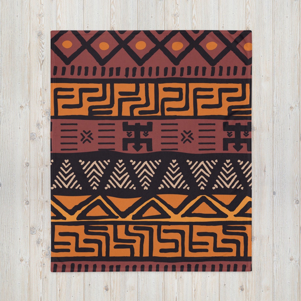 African Print Throw Blanket Bedding Cozy Blanket Beach Etsy