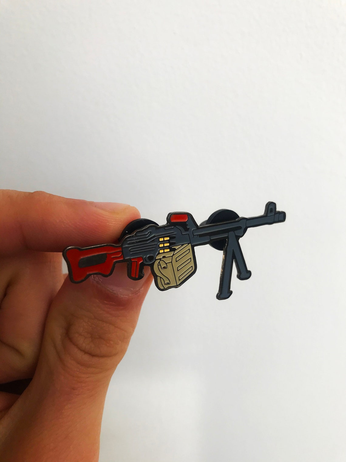 Machine Gun Enamel Lapel Pin Gun Pin Hat Pin Etsy