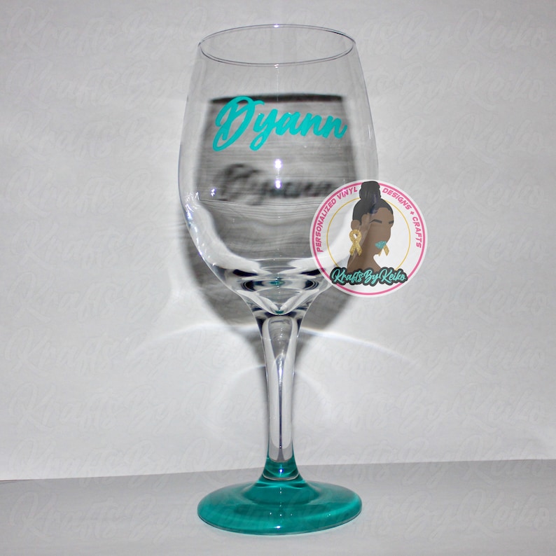 Personalized Wine Glass Custom Wine Glass Any Color MIDDLE GA ONLY