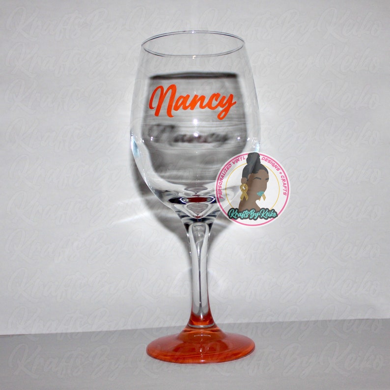 Personalized Wine Glass Custom Wine Glass Any Color MIDDLE GA ONLY