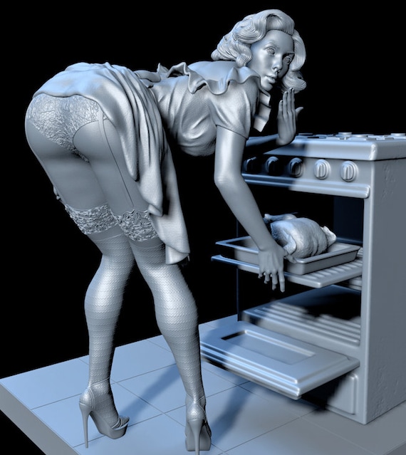 Sexy House Wife Pinup Fan-art 3D Resin Print