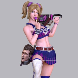 Cheerleader Girl Pinup Fan-Art Resin Modell