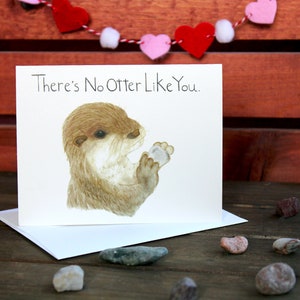 Otterly Cute - Umweltfreundliche Otter-Karte - Grußkarte aus Karton