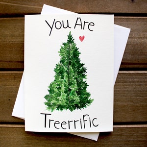 Você é Treerrific - Cartão de felicitações de cartão ecológico de árvore fofa