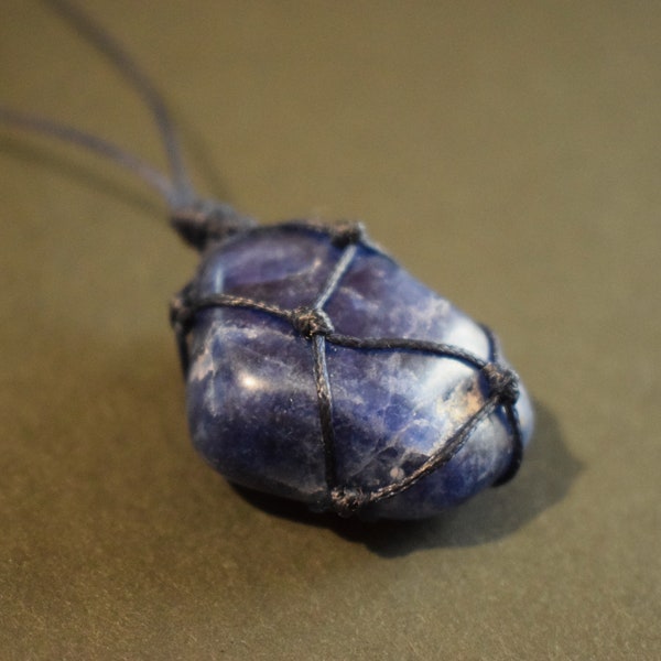 Sodalite necklace for men women, crystal gift for anxiety support, calming crystal, anxiety relief crystal gift, sodalite crystal jewelry