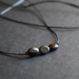 Black tourmaline choker, raw black tourmaline necklace, minimalist crystal necklace, string crystal choker necklace for women, crystal gifts