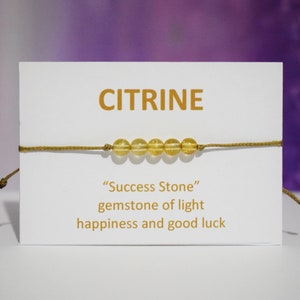 Citrine bracelet/beaded citrine bracelet/crystal dainty bracelet/make a wish crystal bracelet/healing bracelet/gift for her/daughter/sister