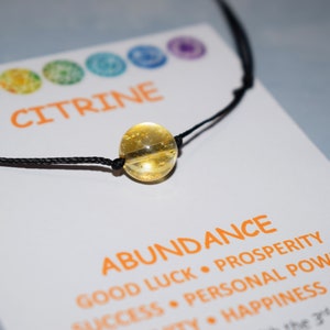Citrine crystal necklace, abundance crystal, protection crystal necklace, citrine jewelry, crystal necklace gift for her him, cord necklace