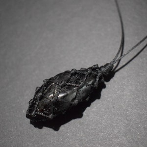 Black tourmaline necklace, tumbled stone black tourmaline pendant, raw black tourmaline, grounding empath protection crystal necklace