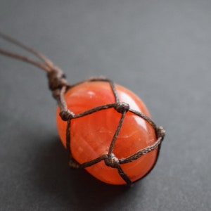Carnelian pendant necklace for women and men boho crystal jewelry chakra healing gemstone gift yoga teacher accessory crystal gift