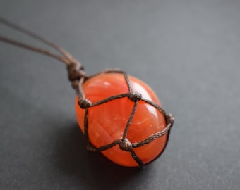 Carnelian pendant necklace for women and men boho crystal jewelry chakra healing gemstone gift yoga teacher accessory crystal gift