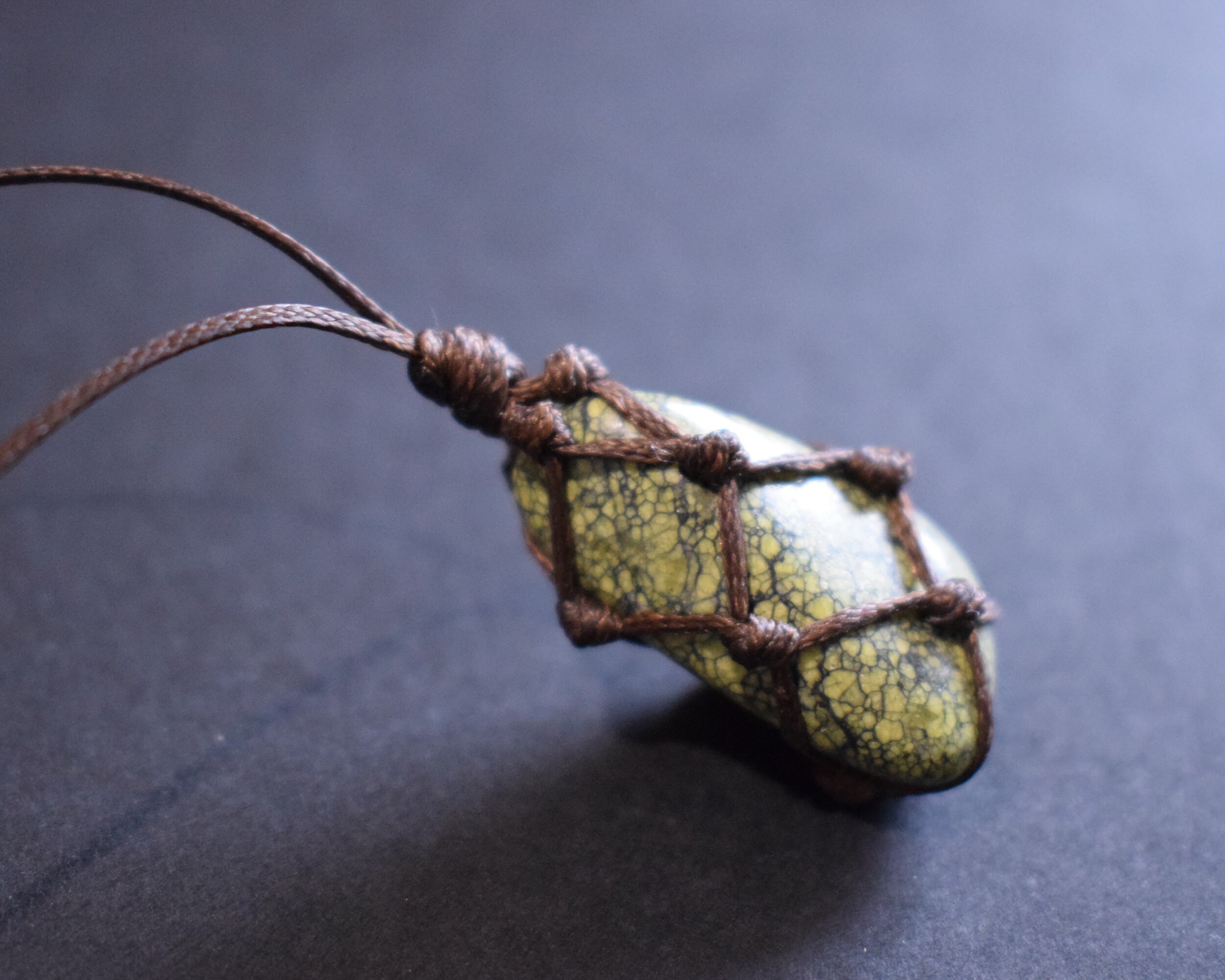 Serpentine necklace/serpentine pendant/raw crystal Etsy