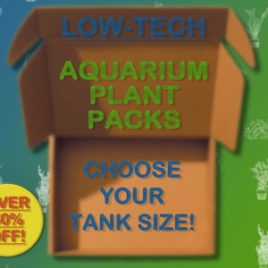 LOW-TECH Aquarium Plant Packs - 5g, 10g, 20g -Live Aquarium Plant Packs - High-Quality aquatic plant packs - Beginner Aquarium Plant Pack