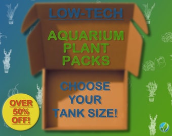 LOW-TECH Aquarium Plant Packs - 5g, 10g, 20g -Live Aquarium Plant Packs - High-Quality aquatic plant packs - Beginner Aquarium Plant Pack