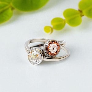 Stainless Steel Cremation Ring: 6mm Ash Memorial Jewelry