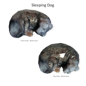 Custom Cremains Cat Memorial Figurine: Cremation Ashes Resin Keepsake Dog Cremation Figure Sleeping Dog