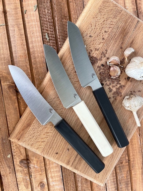 ELMAX steel small kitchen knife / Wood handle knife / ELMAX Etsy