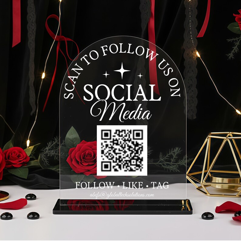 QR Code Social Media Sign, Scan to Follow Business Sign, Instagram QR ...