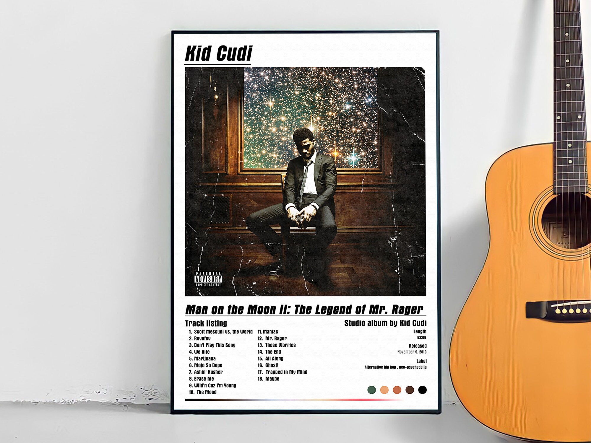 Kid Cudi Man on the Moon II The Legend of Mr. Rager Album Etsy