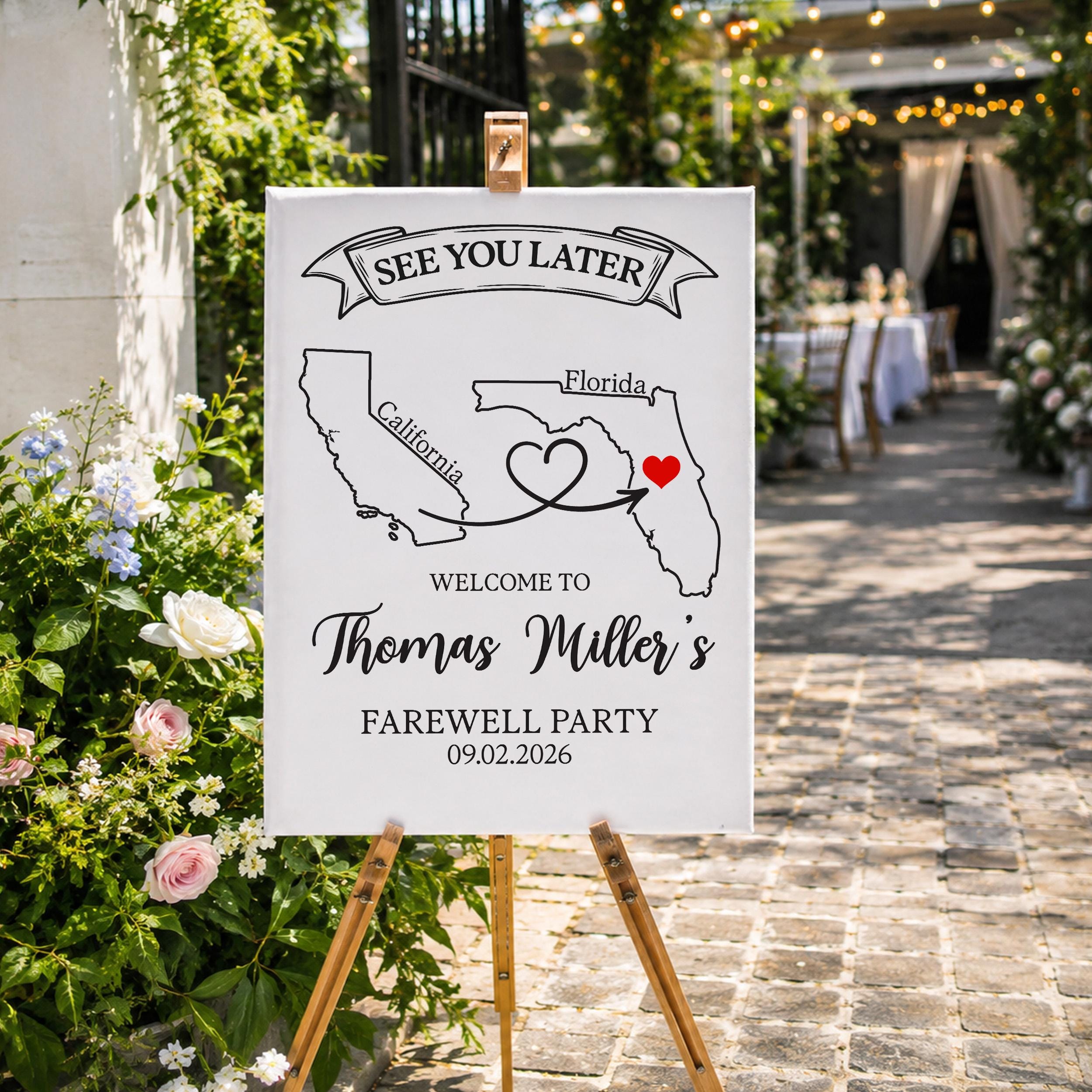 Personalized Farewell Party Welcome Sign, Going Away Party Welcome