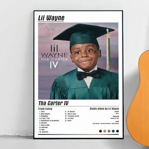 Lil Wayne "Tha Carter IV" Art Music Album Poster HD Print 12" 16" 20" 24" Sizes Lil Wayne "Tha Carter IV" Art Music Album Poster HD Print 12" 16" 20" 24" Sizes