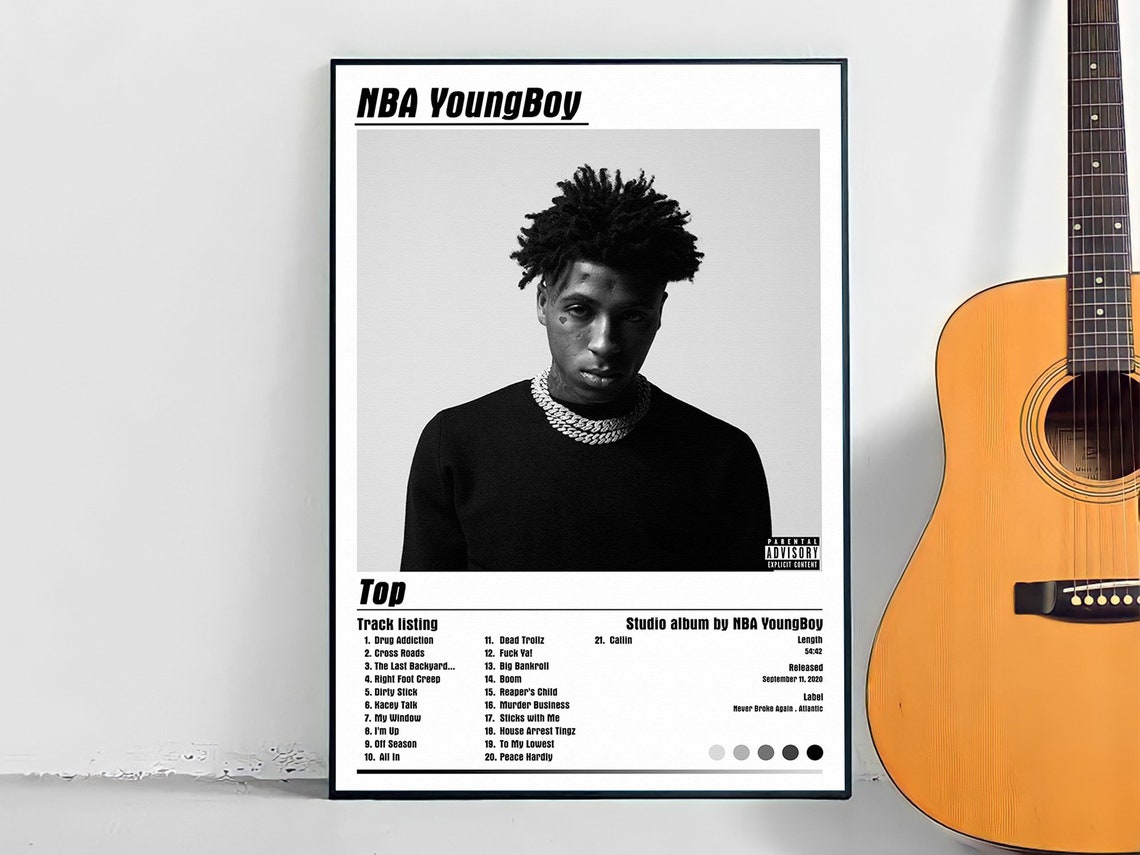 NBA YoungBoy Top Album Cover Poster Etsy