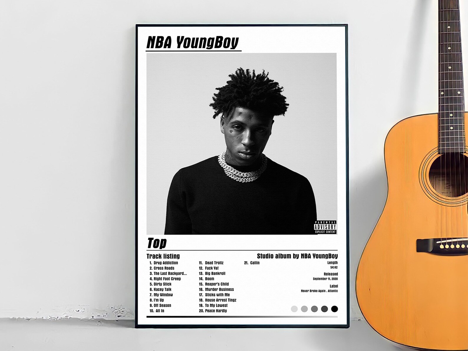 NBA YoungBoy Top Album Cover Poster Etsy