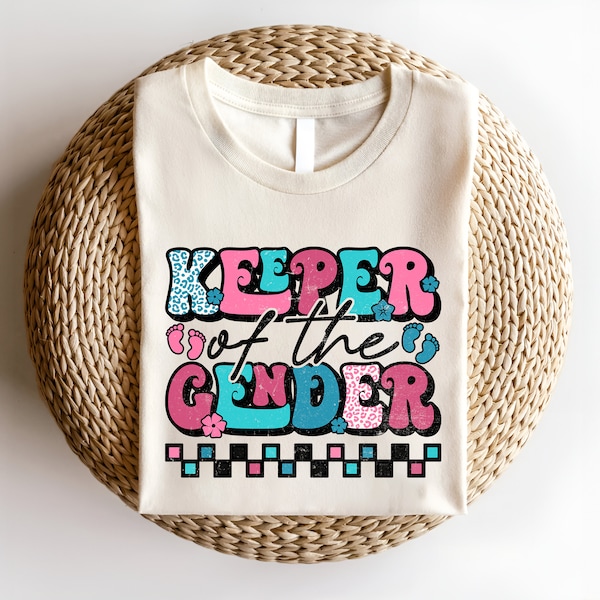 Keeper Of The Gender Shirt ,Boy or Girl Shirt, Gender Announcement Gift for Her , Pink Or Blue