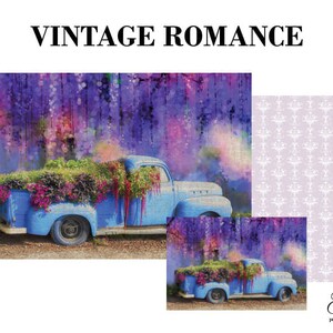 Vintage Romance - Grace on Design Decoupage Packs, Old Truck & Flowers Decoupage Paper Pack