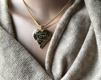 Classic Gold Heart Pendant Necklace
