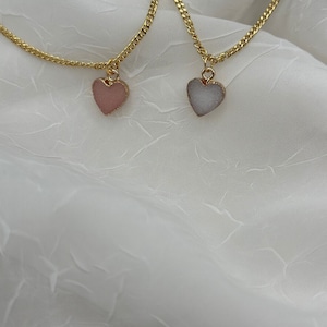 Romantic Colorful Druzy Heart Necklace
