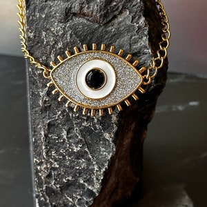 Blue Evil Eye Necklace, Protection Amulet, Spiritual Gift, Everyday Wear, Boho Necklace