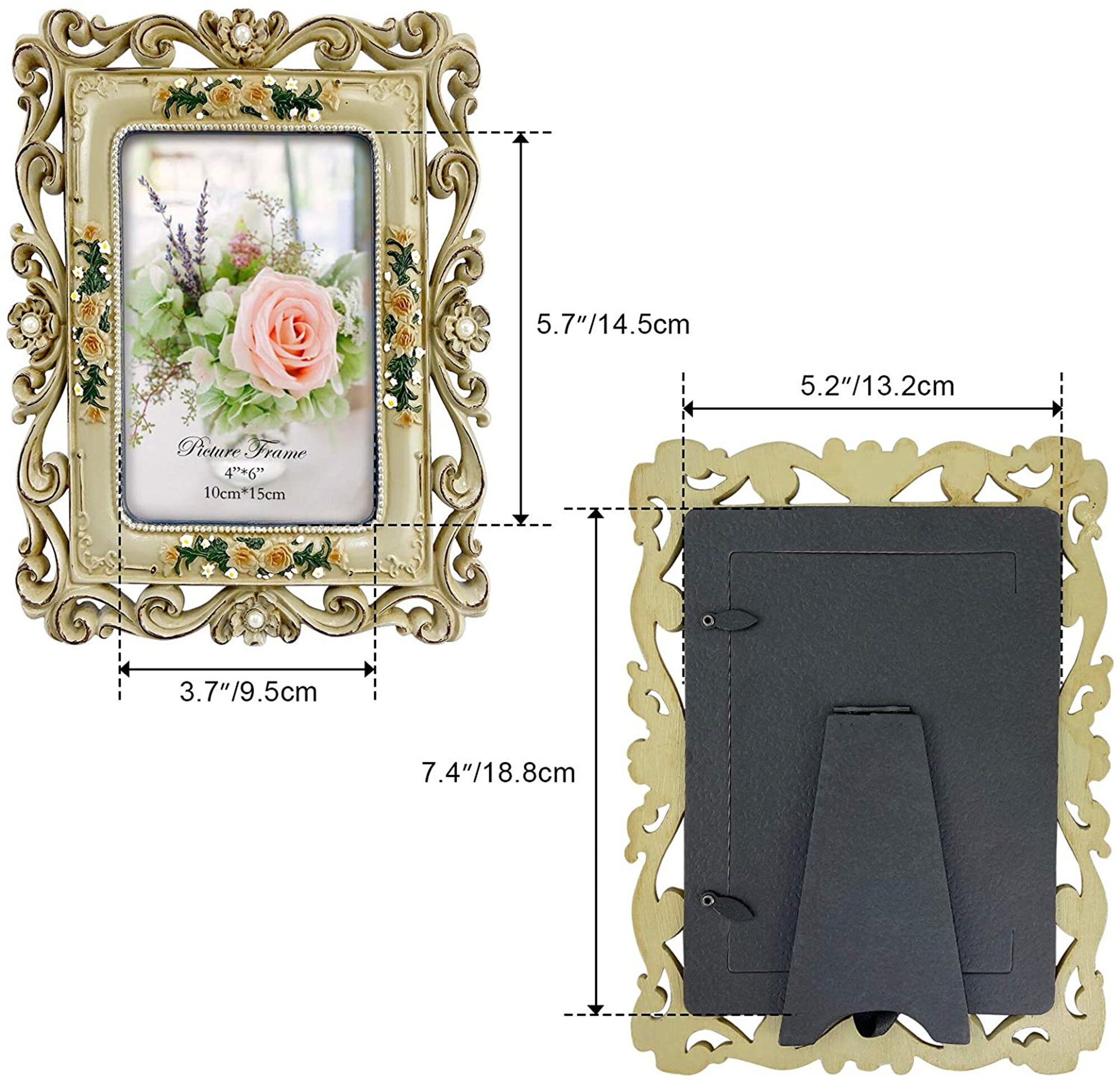 Vintage Picture Frames 4x6 Distressed Brass Antique Photo Etsy